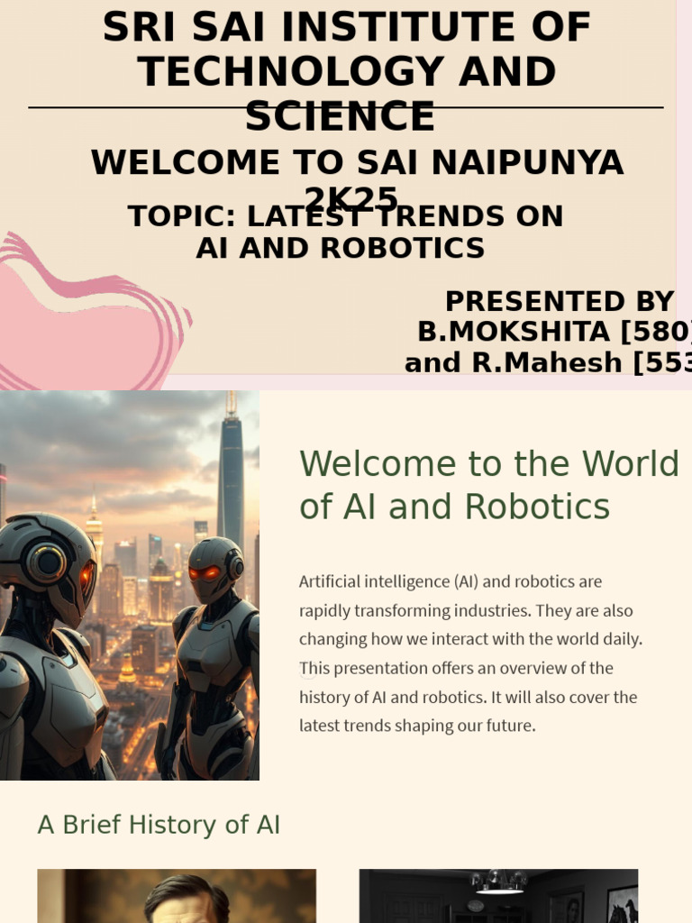 Latest Trends in AI and Robotics | PDF | Artificial Intelligence ...