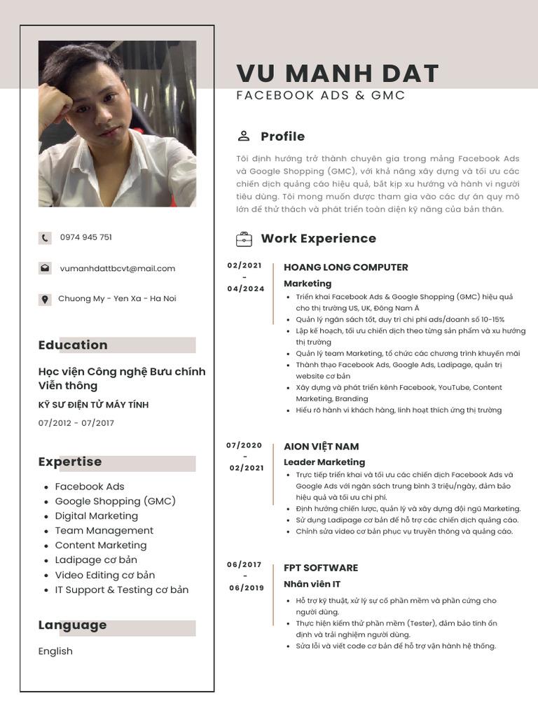 Vu Manh Dat: Profile | PDF