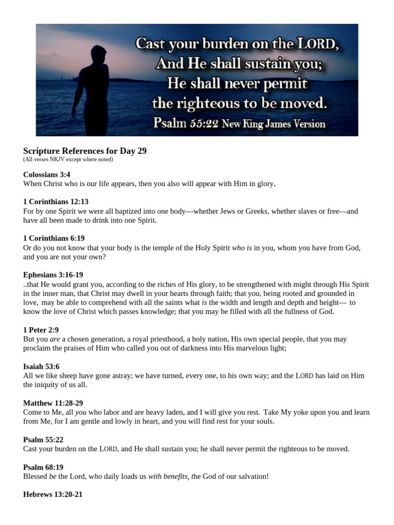 Day 29 Scripture References for Praise | PDF | Jesus | Glory (Religion)