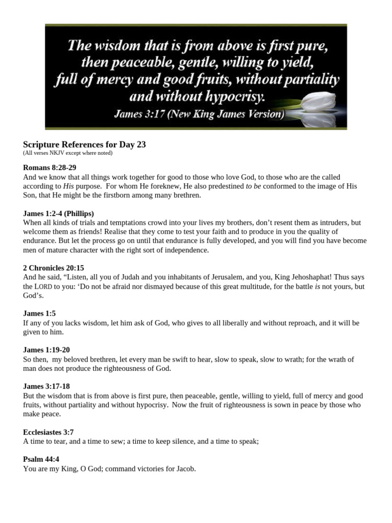 WK 4 Day 23 Scripture References | PDF
