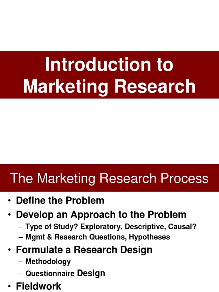 Marketing Research Process Overview | PDF | Marketing Research | Marketing