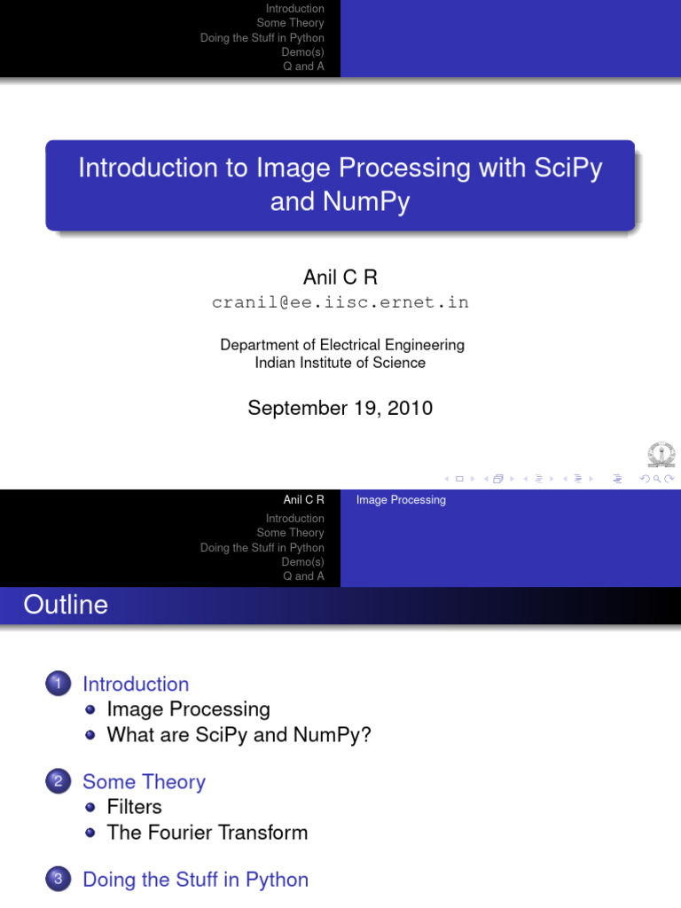 Py Con 2010 Image Processing An Il CR | PDF | Signal Processing ...