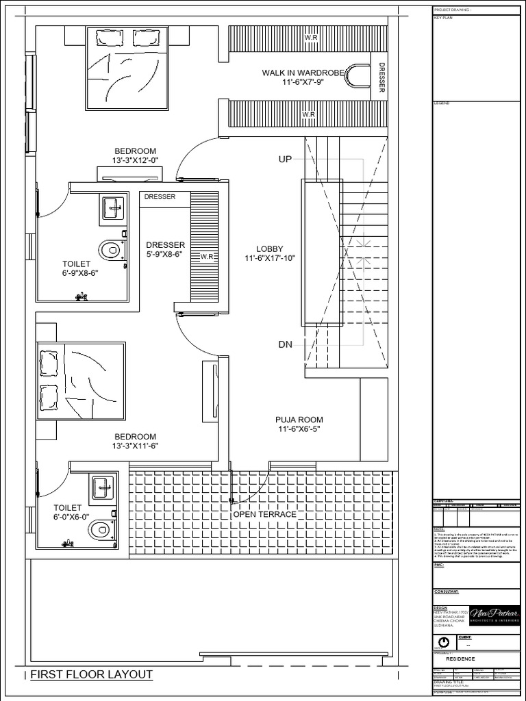 First Floor Layout Plan for Residence | PDF