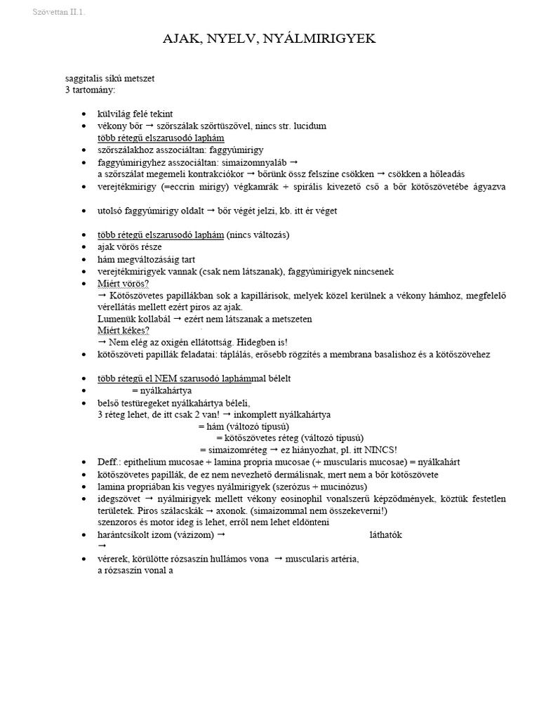 Szövettan II123 Egyben 250321 102854 1 Compressed | PDF
