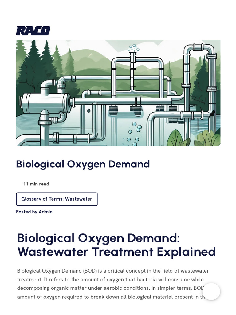 Biological Oxygen Demand_ Wastewater Treatment Explained | PDF | Sewage ...