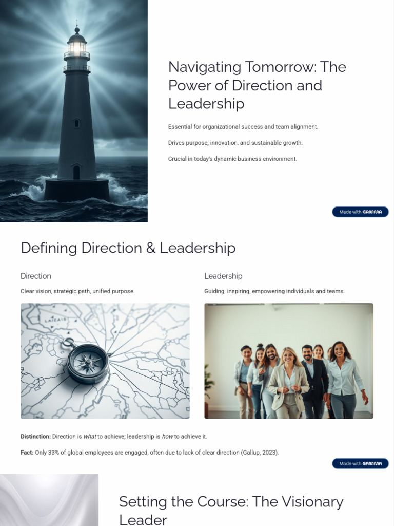 Navigating Tomorrow The Power of Direction and Leadership | PDF ...