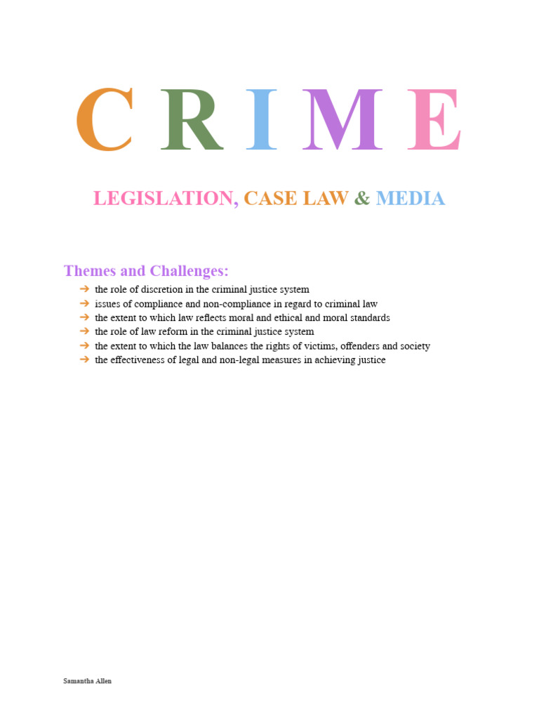 Crime Legislation and Justice Challenges | PDF | Surrogacy | Sentence (Law)