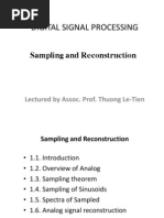 1-Sampling and Reconstruction