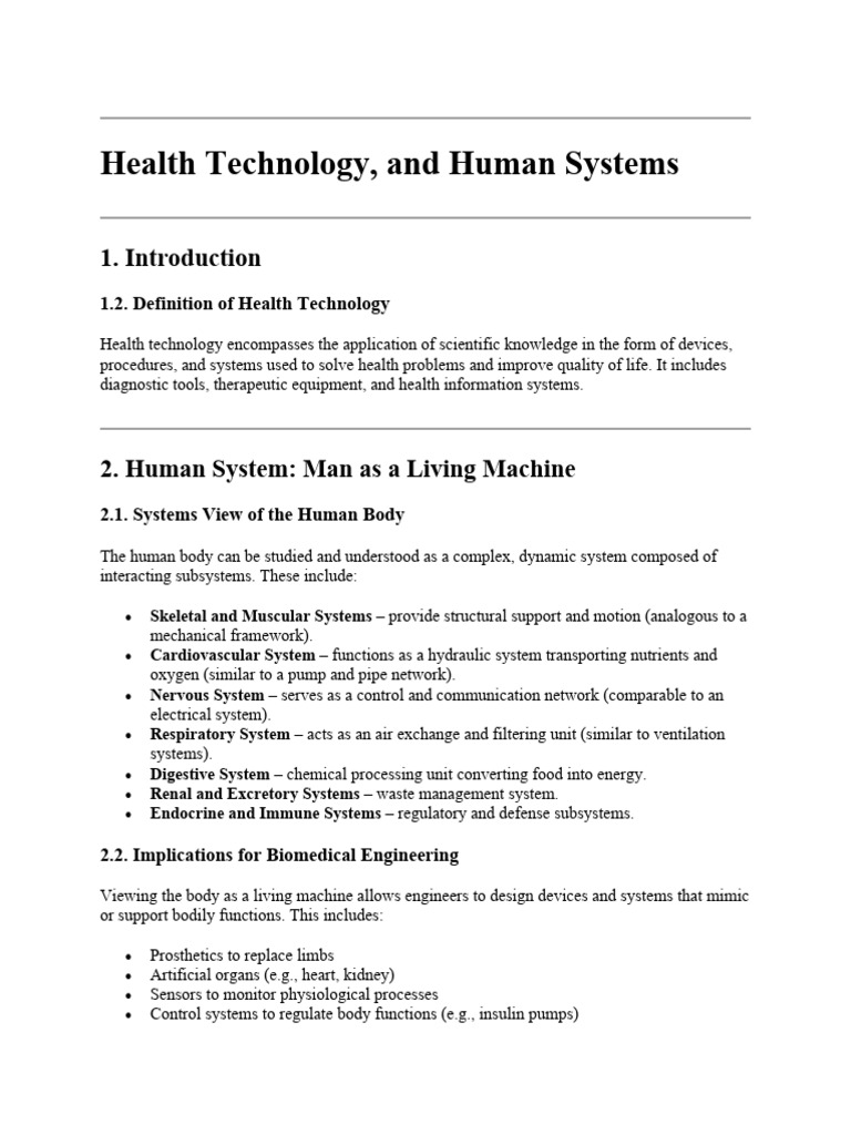 Biomedical Engineering and Health Tech Insights | PDF | Biomedical ...