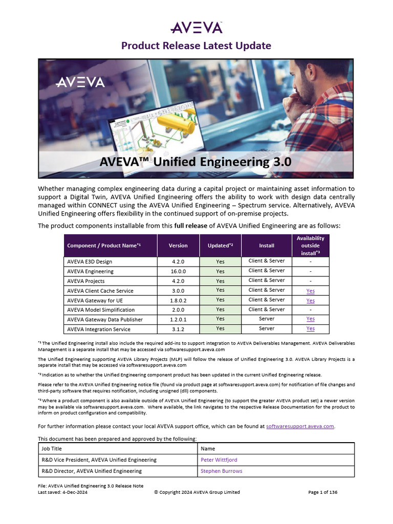 AVEVA Unified Engineering 3.0 Release Notes | PDF | Graphics Processing ...