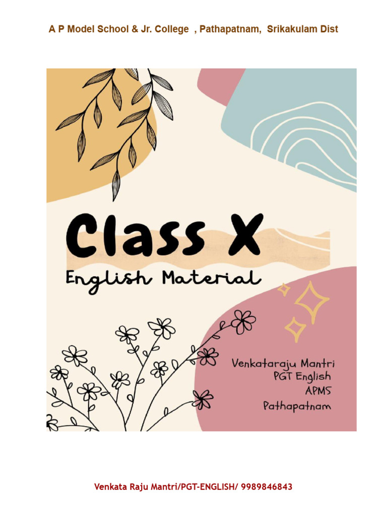 Class X English Study Material | PDF | Tiger | Snow