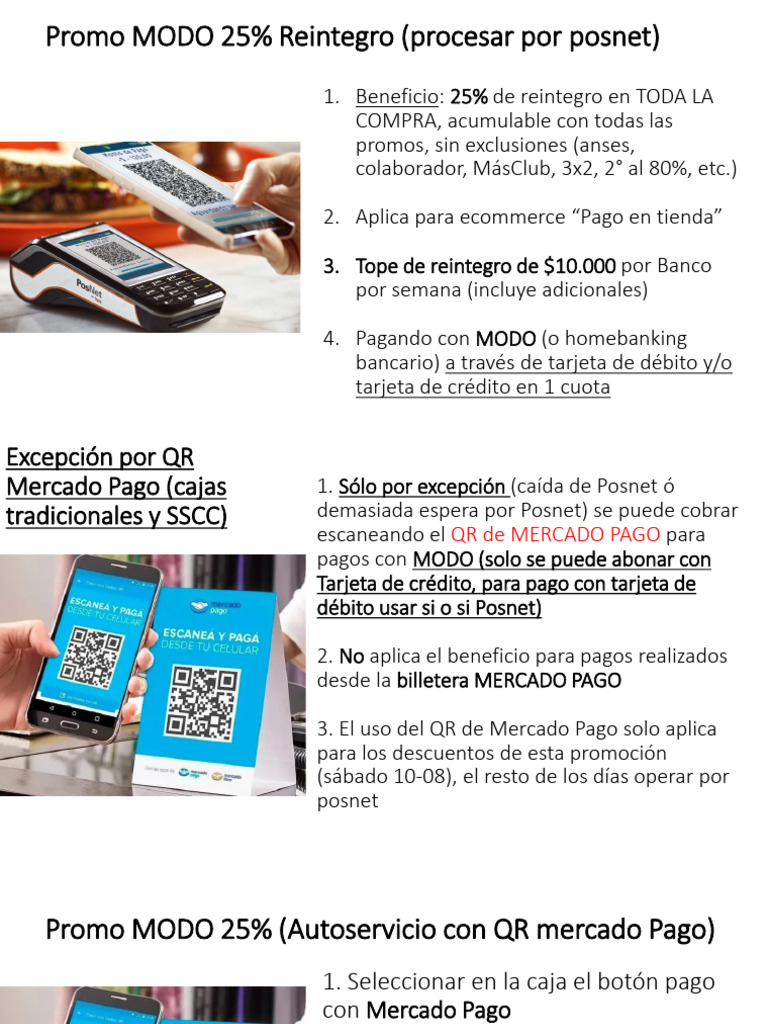 Promo MODO: 25% Reintegro en Compras | PDF