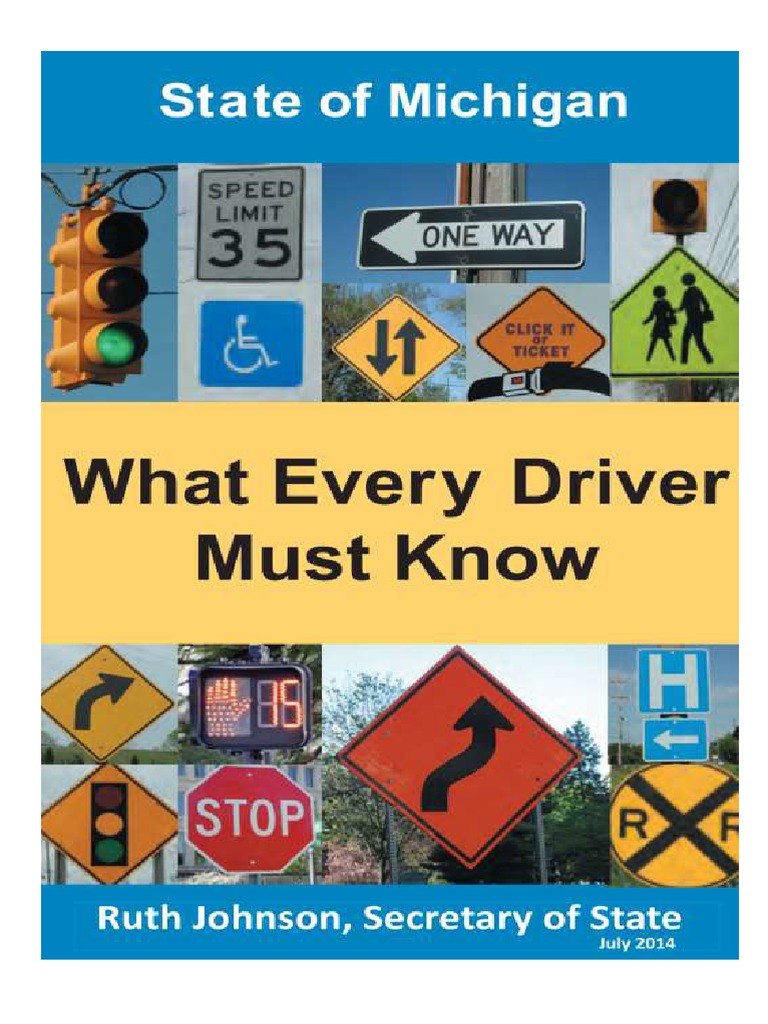 Michigan Drivers Manual Michigan Drivers Handbook Driver's License