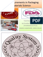 GMP Requirements in Packaging Materials Science