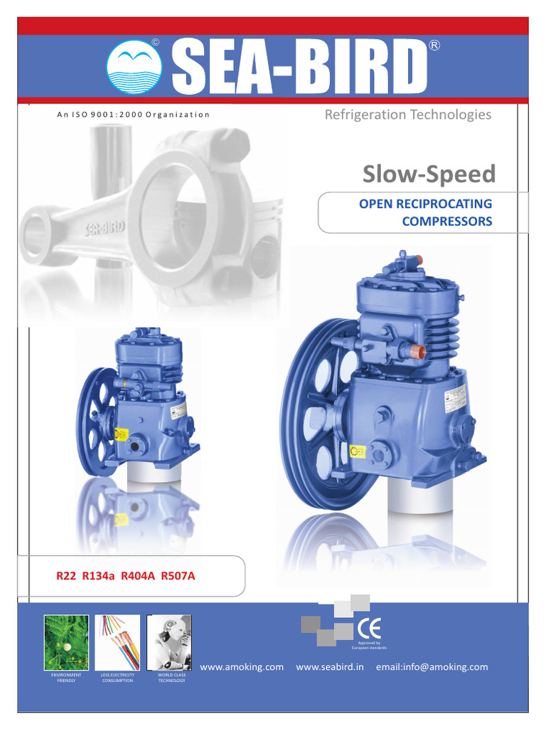 Efficient Open Type Compressors | PDF | Piston | Refrigeration