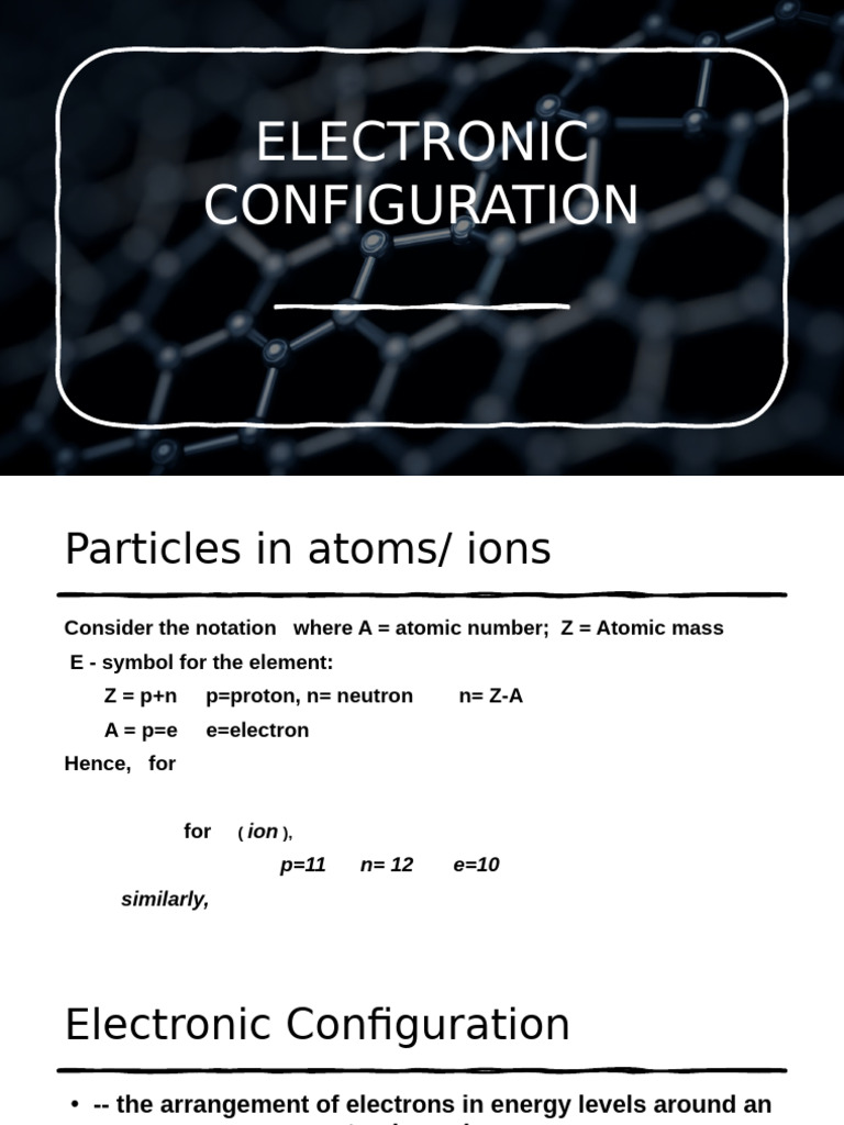 Understanding Electronic Configuration | PDF | Electron Configuration ...