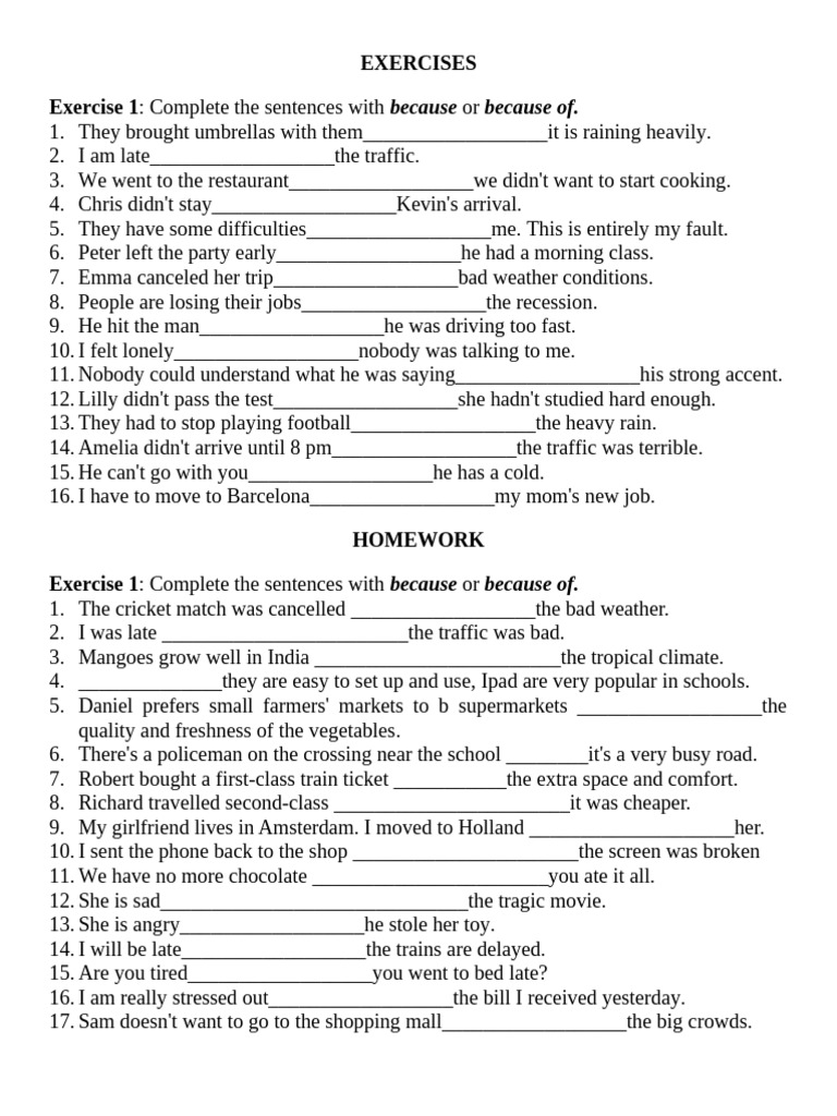 Sentence Completion Exercises | PDF