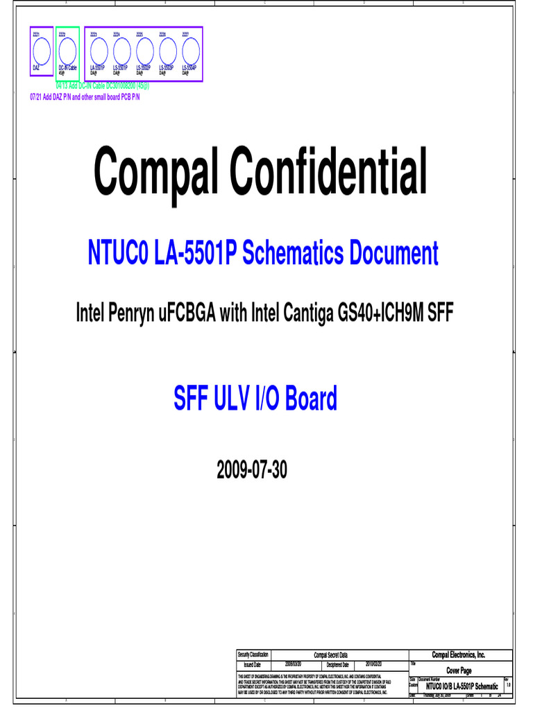 Compal La-5501p r1.0 Schematics | PDF | Computer Engineering | Physical ...
