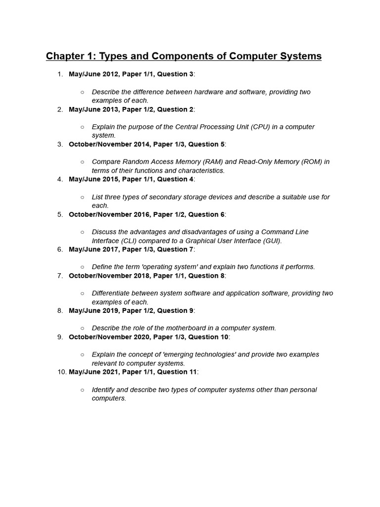 Computer Systems: Types & Components | PDF | Solid State Drive ...