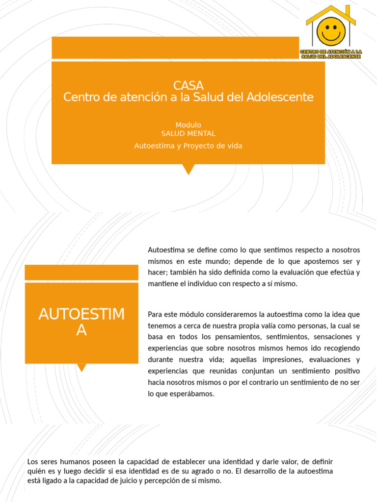 Autoestima y Proyecto de Vida | PDF | Autoestima | Sicología