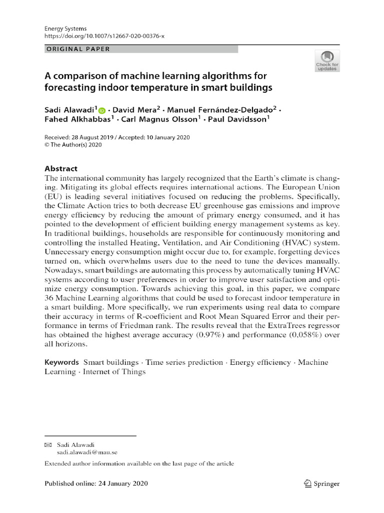A Comparison of ML Algorithms | PDF