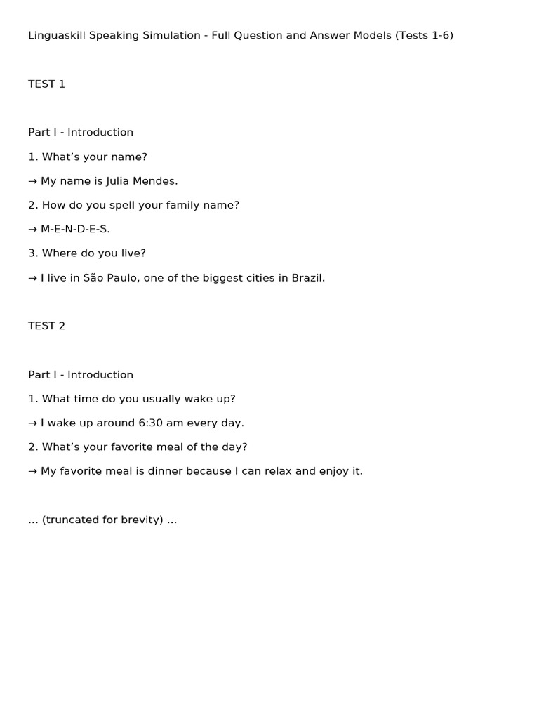 Linguaskill Speaking Tests Pdf