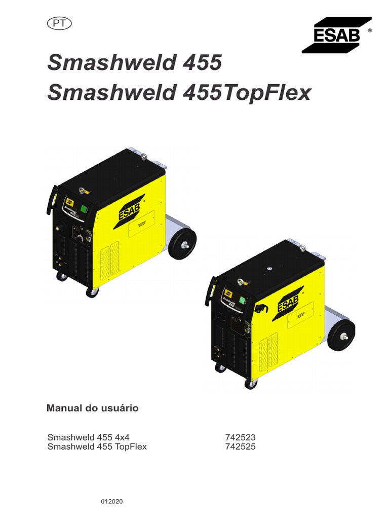 Manual do Usuário Smashweld 455 4x4 | PDF | Fonte de energia | Eletricidade