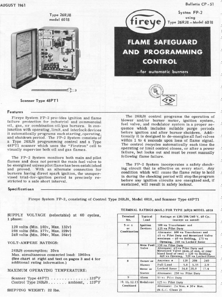 Fireye FP 2 System | PDF