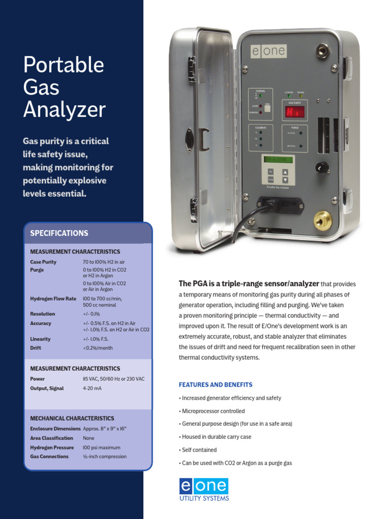 Portable Gas Analyzer for Generator Safety | PDF | Gases | Physical ...