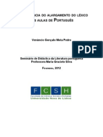 A importância do alargamento do léxico nas aulas de Português