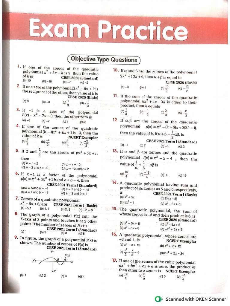 Chapter 2 Maths Class 10 | PDF