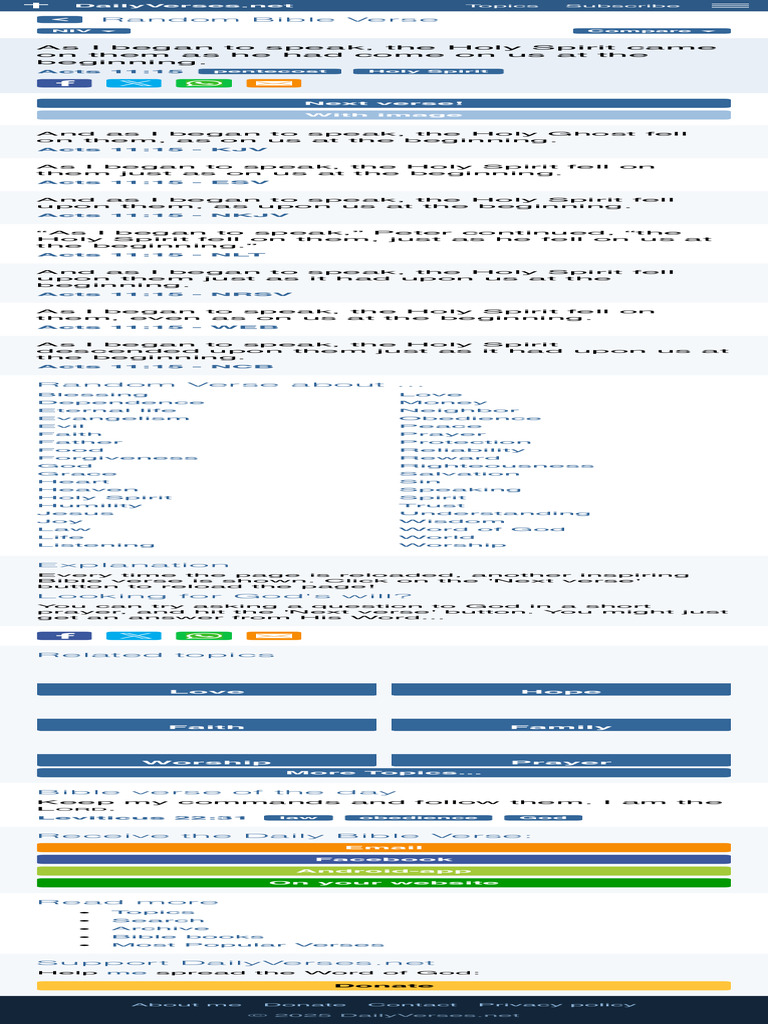 Random Bible Verse | PDF | Holy Spirit | God The Father