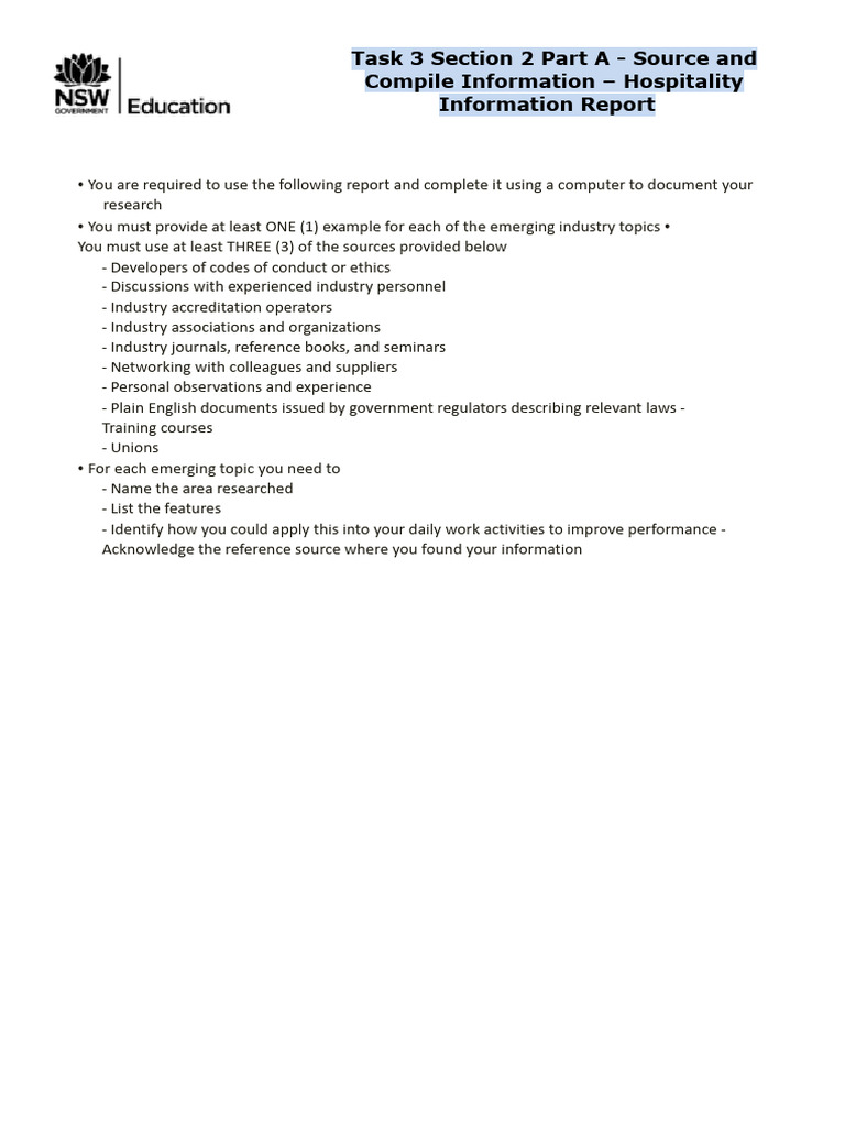 2024 Hosp SIT20322 EC Activity Task 3 Section 2 Part A - Student | PDF ...