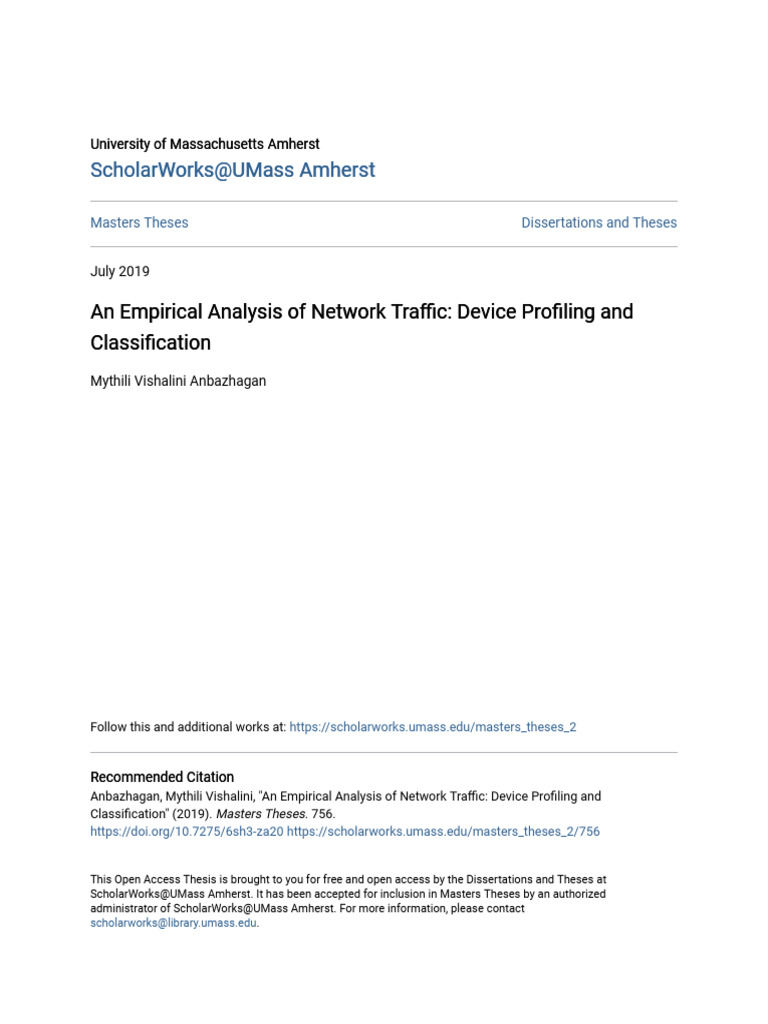 IoT Device Traffic Profiling Analysis | PDF | Internet Of Things ...