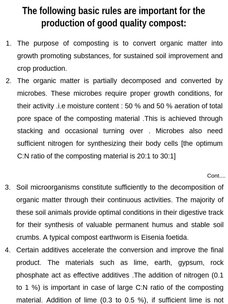 Coimbatore Method of Composting Overview | PDF | Compost | Soil