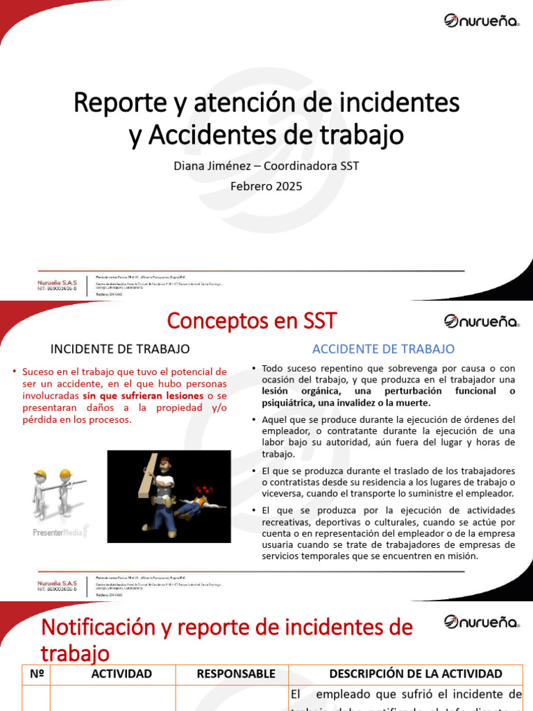 Reporte de Incidentes y Accidentes Laborales | PDF | Seguridad y salud ...