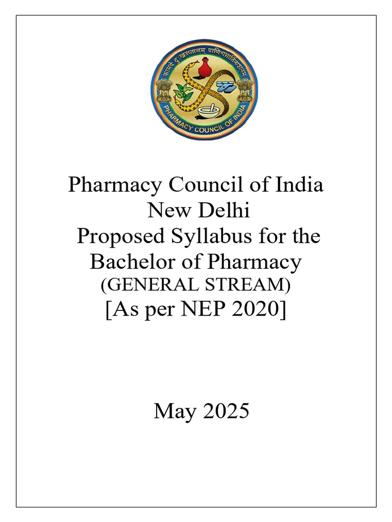 B.Pharm Syllabus 2025 Overview | PDF | Titration | Chemistry