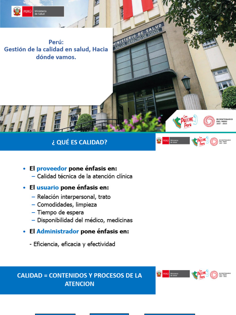 Mejora Continua en Calidad de Salud Perú | PDF | Seguridad del paciente ...