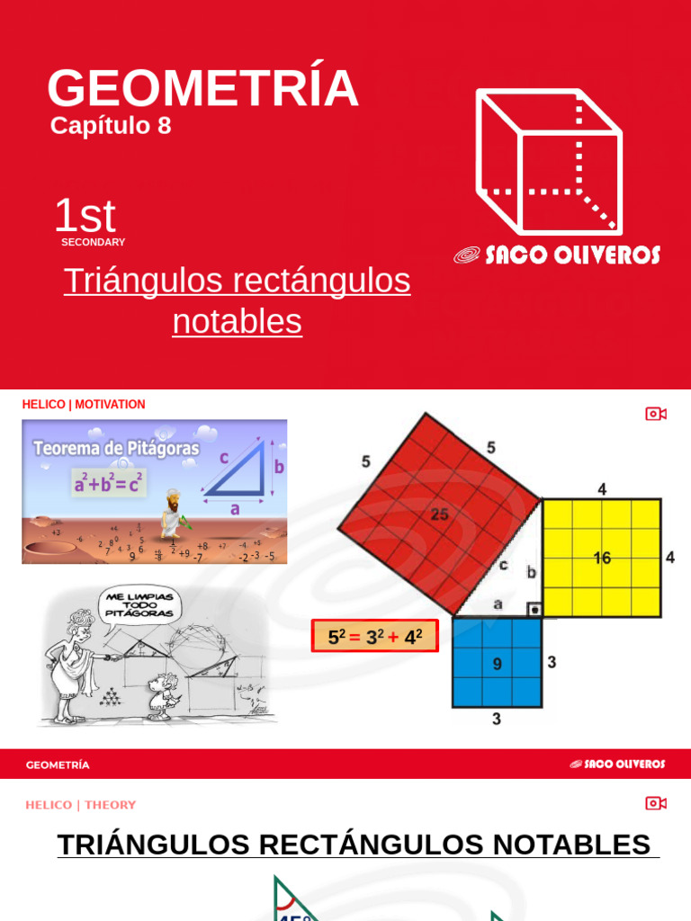 Triángulos Rectángulos Notables en Geometría | PDF | Triángulo | Formas ...