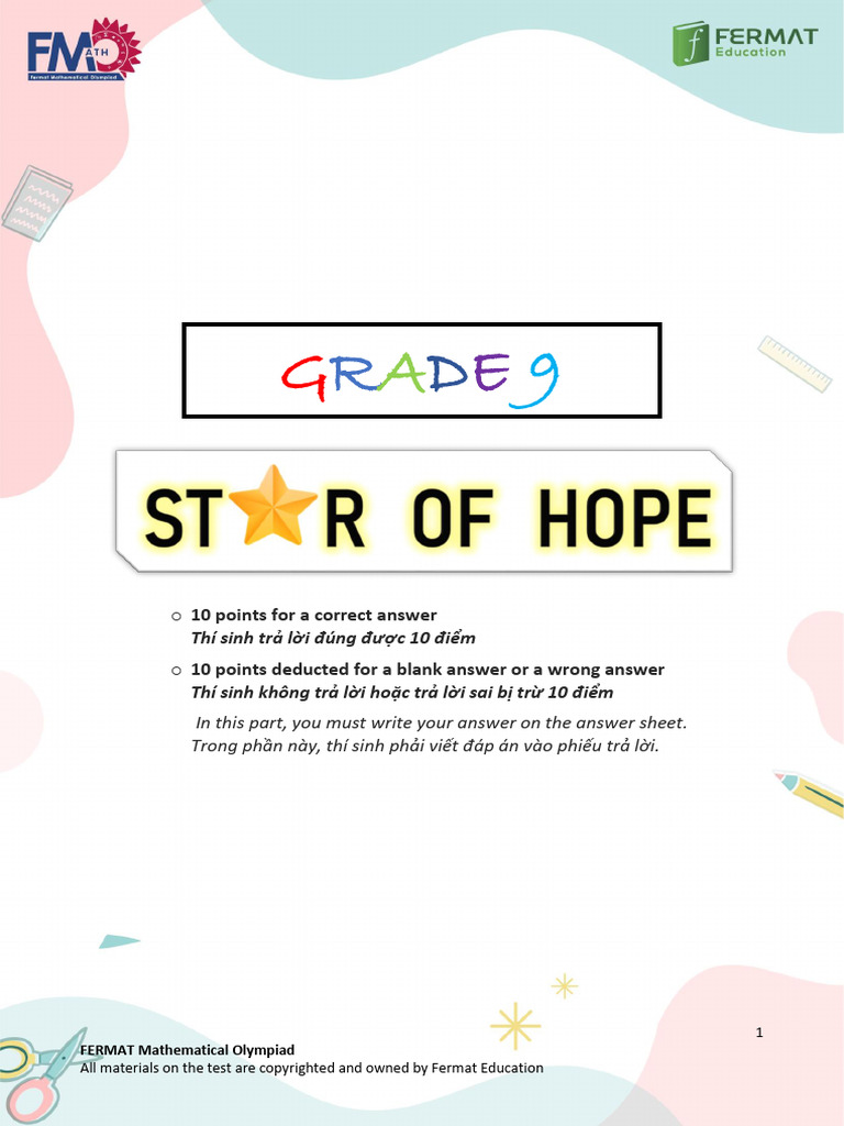 Grade 9 - Star of Hope (Eng) | PDF