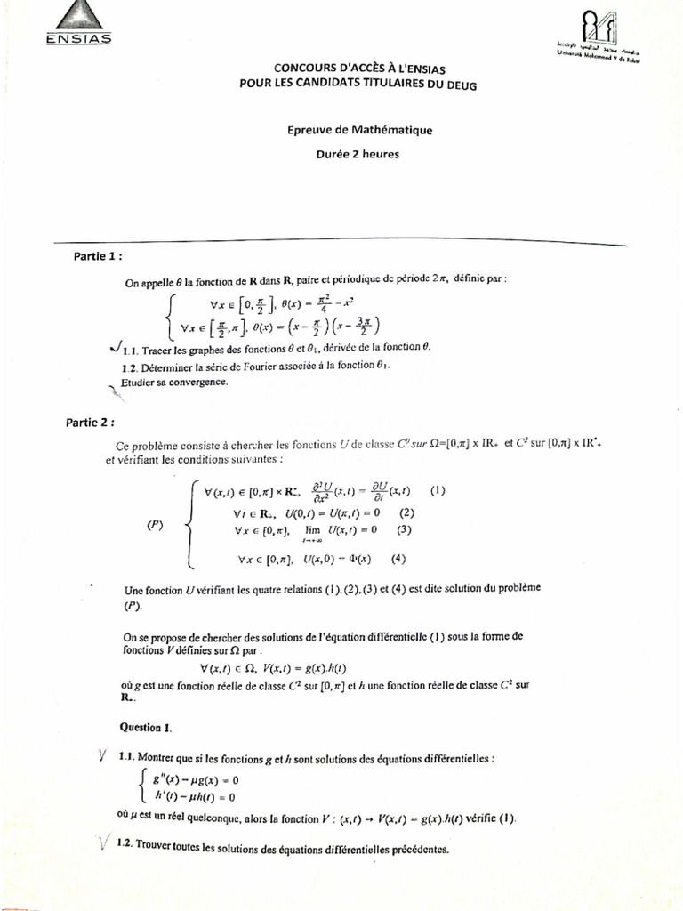 Ensias Math 2023 | PDF