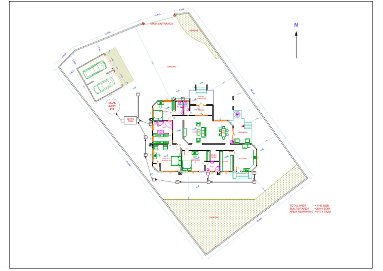 Architectural Layout and Area Details | PDF