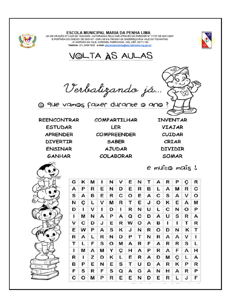 Caça Palavras Volta As Aulas | PDF