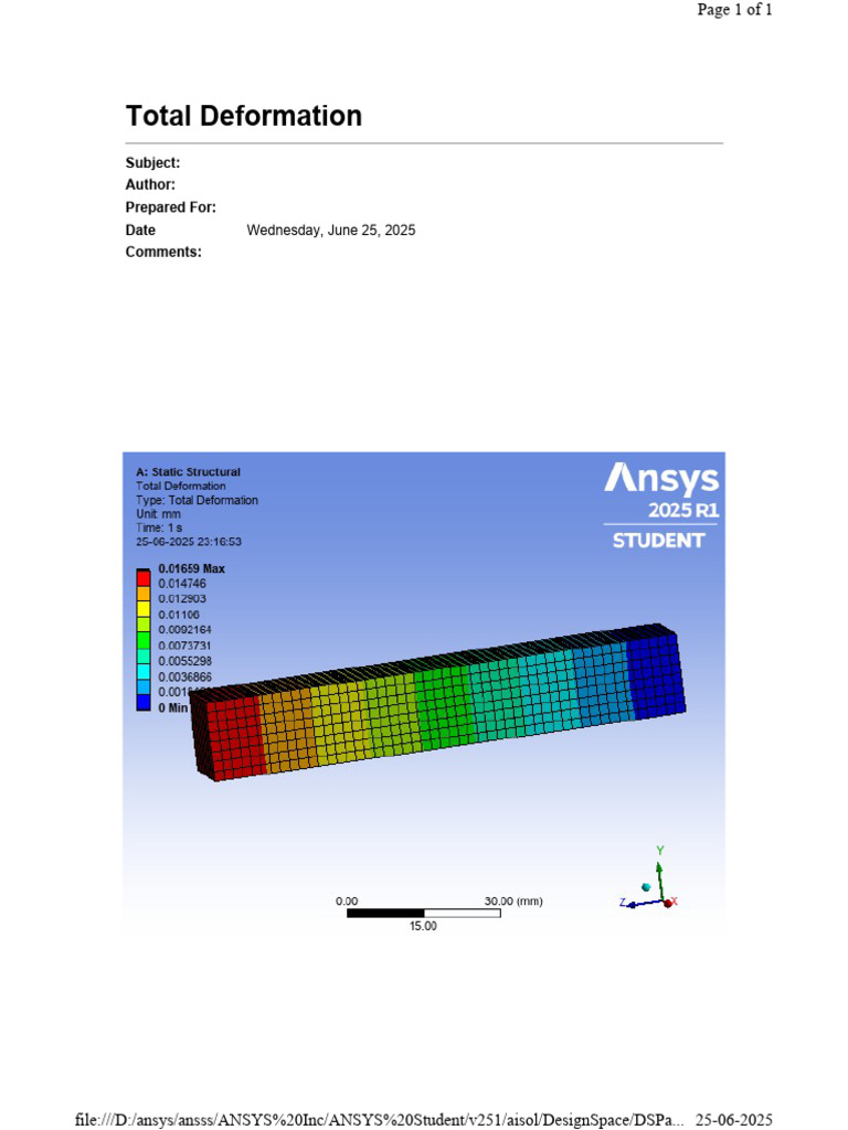 Total Deformation Analysis Guide | PDF