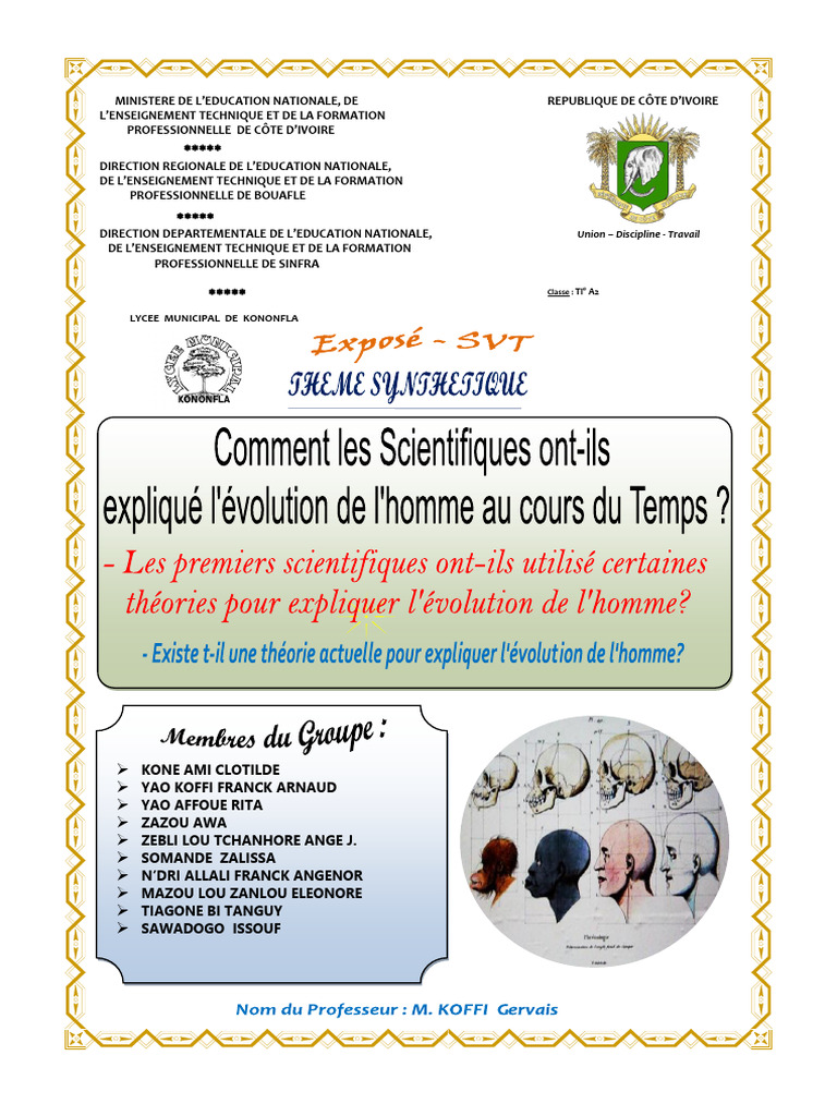 Page de garde SVT pour lycée | PDF