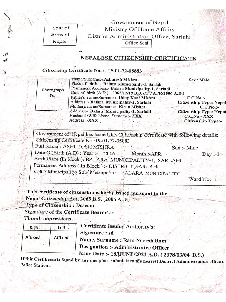 English Translation Certificate Pdf