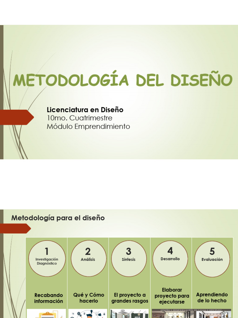 Metodología de Diseño en Emprendimiento | PDF | Diseño | Evaluación
