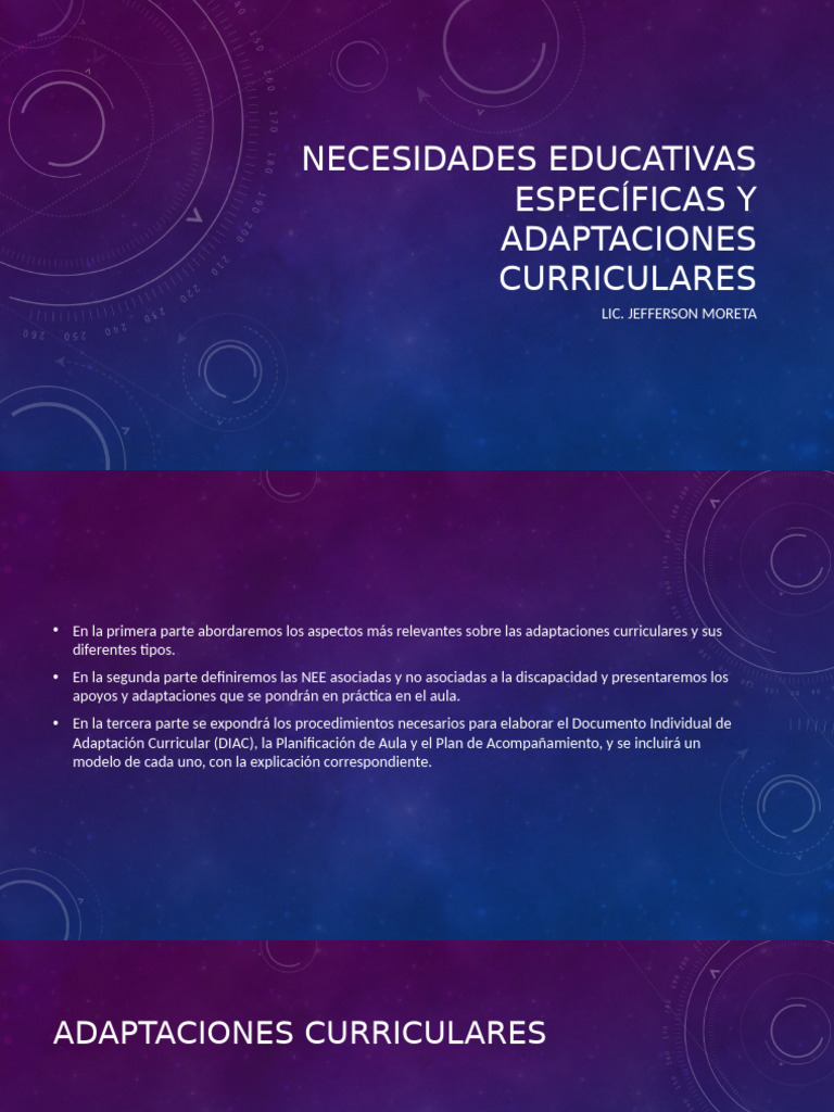 Adaptaciones Curriculares para NEE | PDF | Plan de estudios | Salón de ...