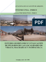 Estudio geodinámico y evaluación de peligros de Viraco, Machahuay y Pampacolca