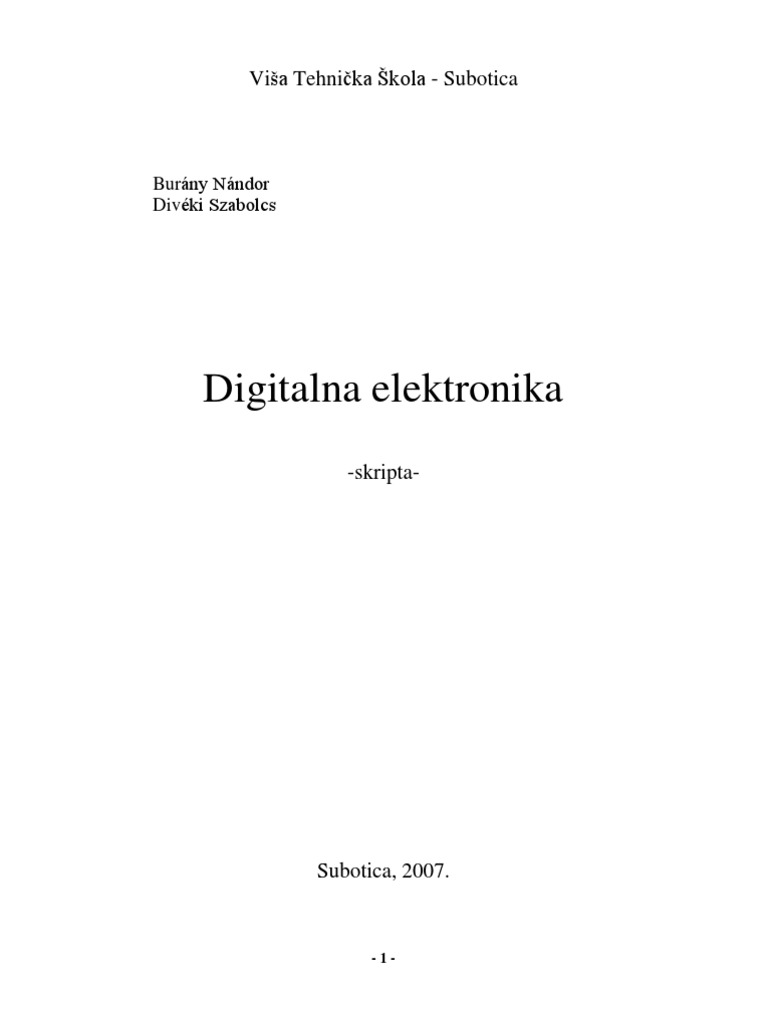 Digitalna Elektronika